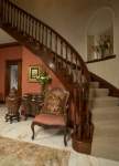 Stairs with antique chair