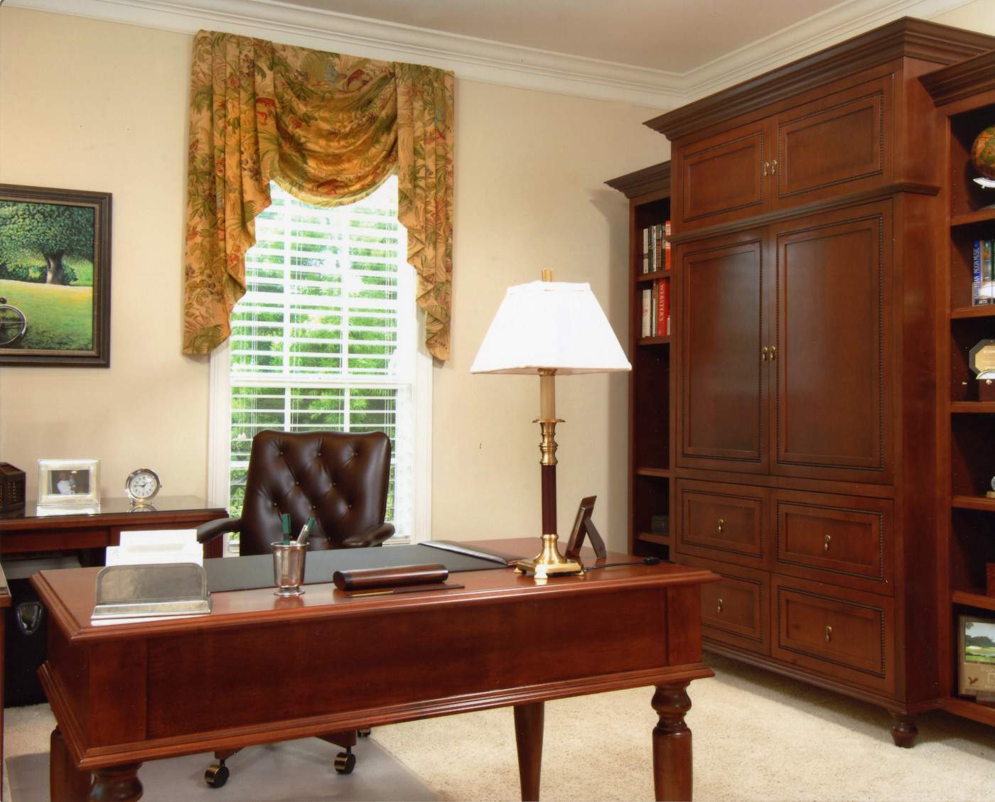 Custom cabinetry in the office