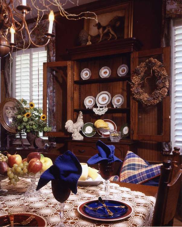 Dining Room with china on display