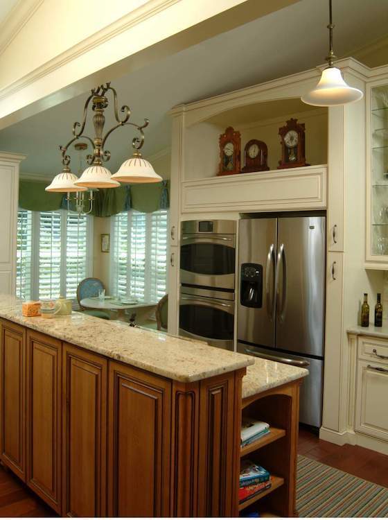 Kitchen with three clocks