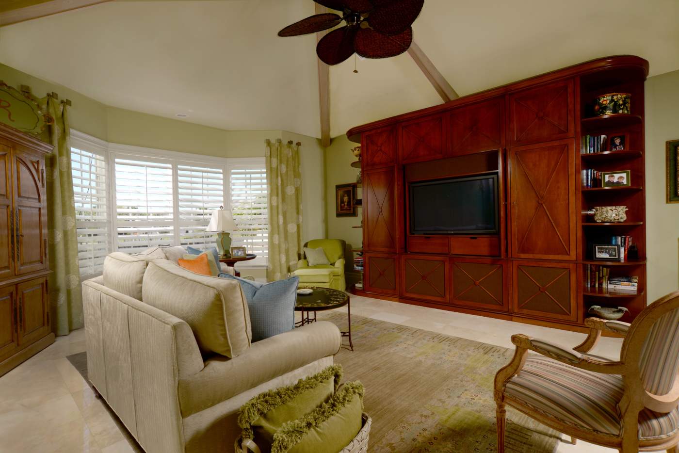 Light green family room