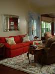 Livingroom with red couch