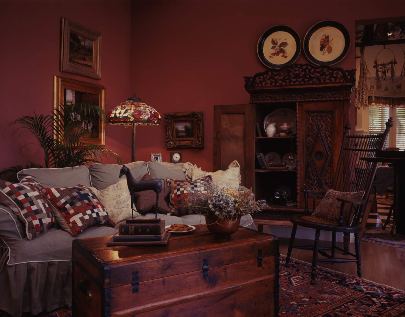 Red Living Room